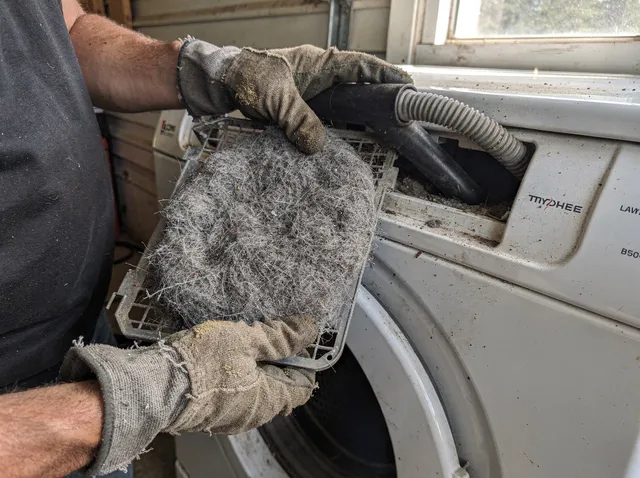 Cleaning Dryer Lint Trap in Windham