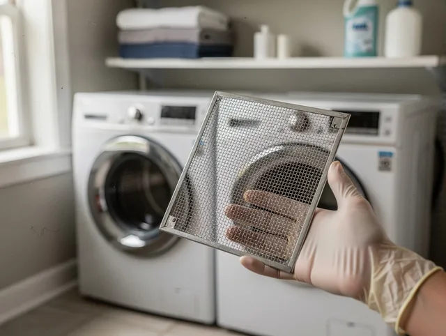 Windham Dryer Vent Cleaning specialist performing detailed lint trap cleaning service in Windham